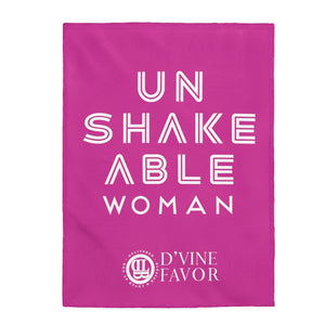 UNSHAKEABLE WOMAN - Velveteen Plush Blanket