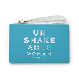 Unshakeable Woman - Teal Clutch Bag