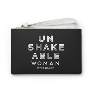 Unshakeable Woman - Black Clutch Bag