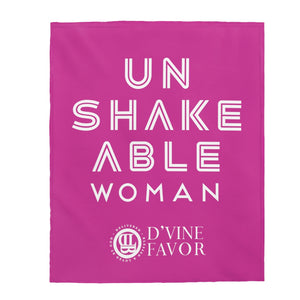 UNSHAKEABLE WOMAN - Velveteen Plush Blanket