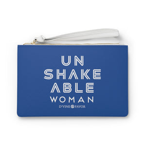 Unshakeable Woman Blue Clutch Bag