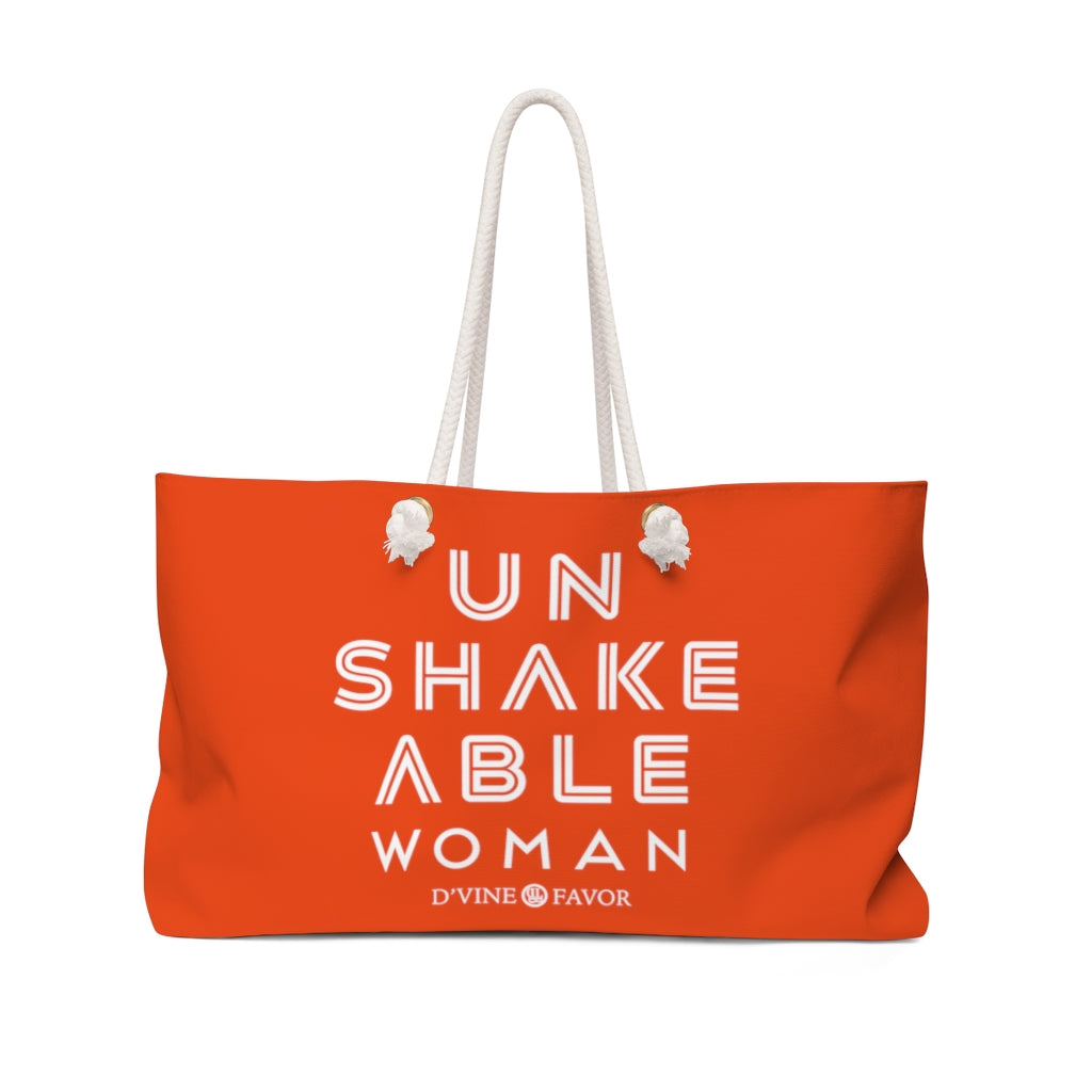 UNSHAKEABLE WOMAN - ORANGE Weekender Bag