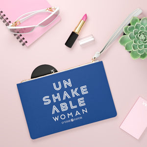 Unshakeable Woman Blue Clutch Bag