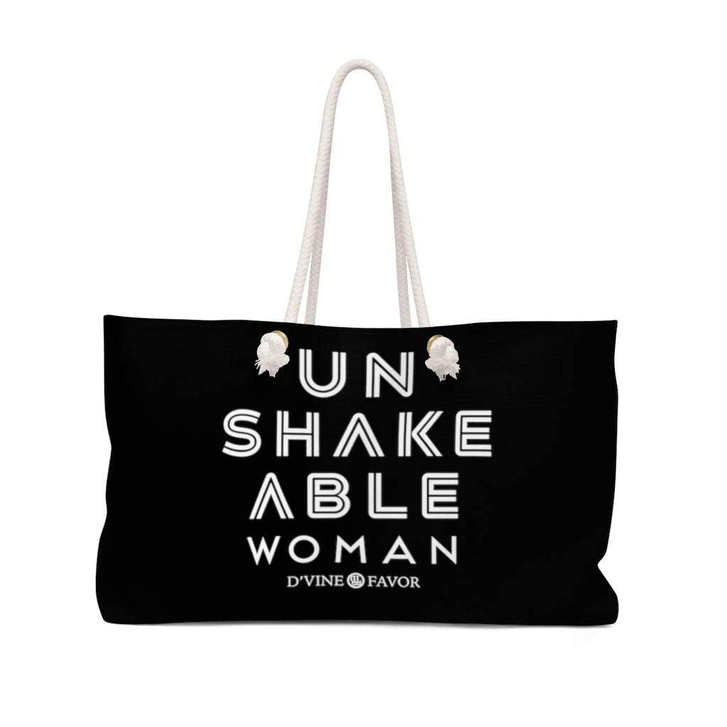 UNSHAKEABLE WOMAN - BLACK Weekender Bag