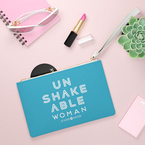 Unshakeable Woman - Teal Clutch Bag