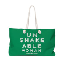 Load image into Gallery viewer, UNSHAKEABLE WOMAN - GREEN Weekender Bag