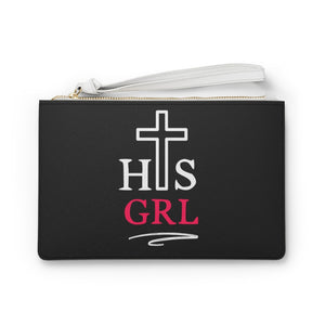 His Girl - Black Clutch Bag