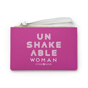 Unshakeable Woman - Pink Clutch Bag