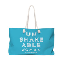 Load image into Gallery viewer, UNSHAKEABLE WOMAN - Teal Weekender Bag