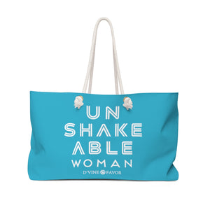 UNSHAKEABLE WOMAN - Teal Weekender Bag