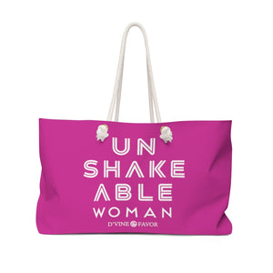 UNSHAKEABLE WOMAN - PINK Weekender Bag