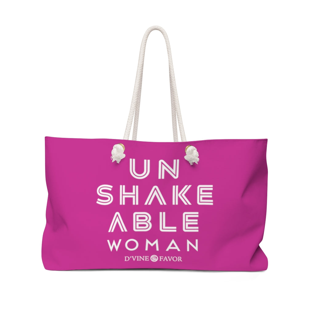 UNSHAKEABLE WOMAN - PINK Weekender Bag