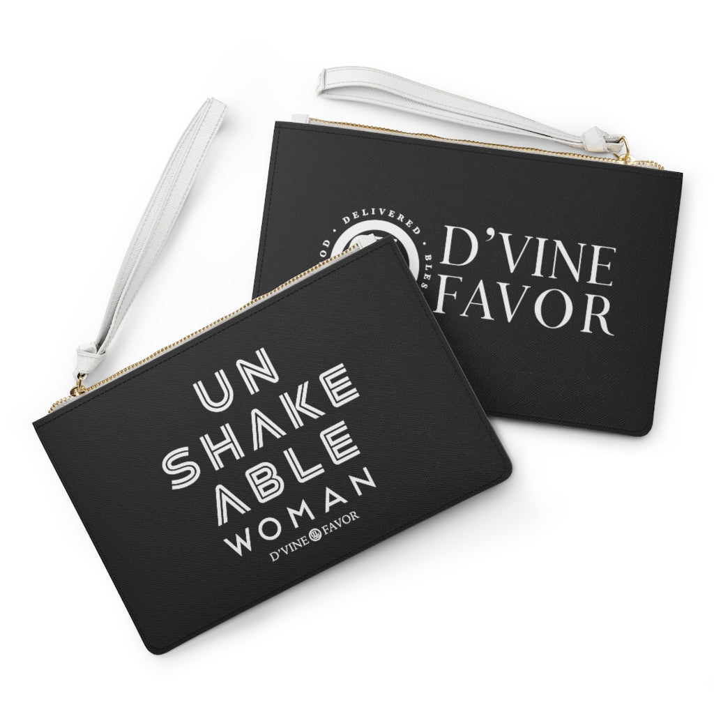 Unshakeable Woman - Black Clutch Bag