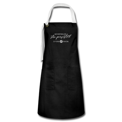 She Persisted - Artisan Apron - black/white