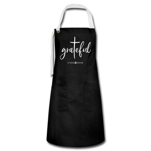 Grateful - Artisan Apron - black/white