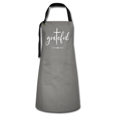 Grateful - Artisan Apron - gray/black