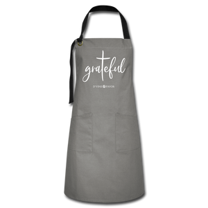 Grateful - Artisan Apron - gray/black