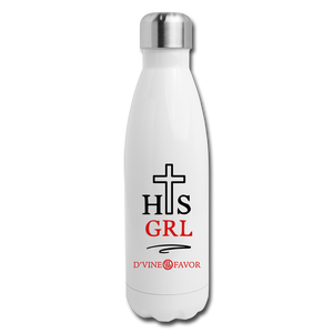 His Girl - Insulated Stainless Steel Water Bottle - white