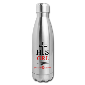 His Girl - Insulated Stainless Steel Water Bottle - silver