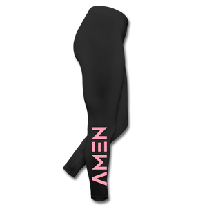 Amen - Light Pink Logo Leggings - black