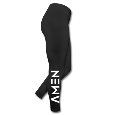 Amen - White with Logo Leggings - black