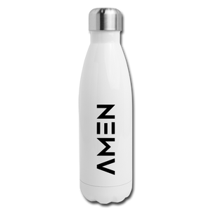 AMEN - Insulated Stainless Steel Water Bottle - white