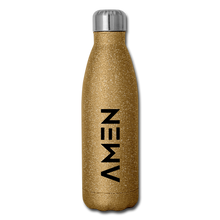 Load image into Gallery viewer, AMEN - Insulated Stainless Steel Water Bottle - gold glitter