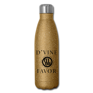 AMEN - Insulated Stainless Steel Water Bottle - gold glitter