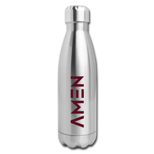 Load image into Gallery viewer, Amen - Maroon Insulated Stainless Steel Water Bottle - silver