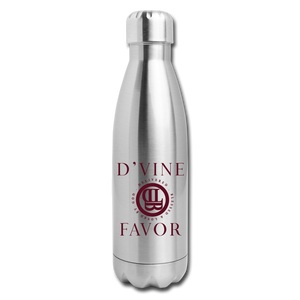 Amen - Maroon Insulated Stainless Steel Water Bottle - silver