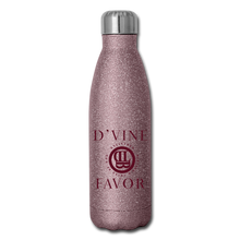 Load image into Gallery viewer, Amen - Maroon Insulated Stainless Steel Water Bottle - pink glitter