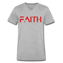 Load image into Gallery viewer, FAITH - Unisex V-Neck T-Shirt - heather gray