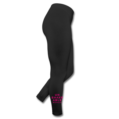 Unshakeable Woman - Neon Pink Leggings - black