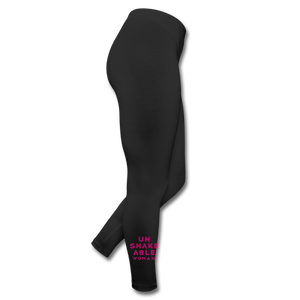 Unshakeable Woman - Neon Pink Leggings - black